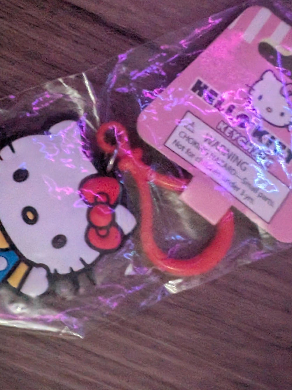 Hello Kitty Pink, Red & White Kids Keychain Charm